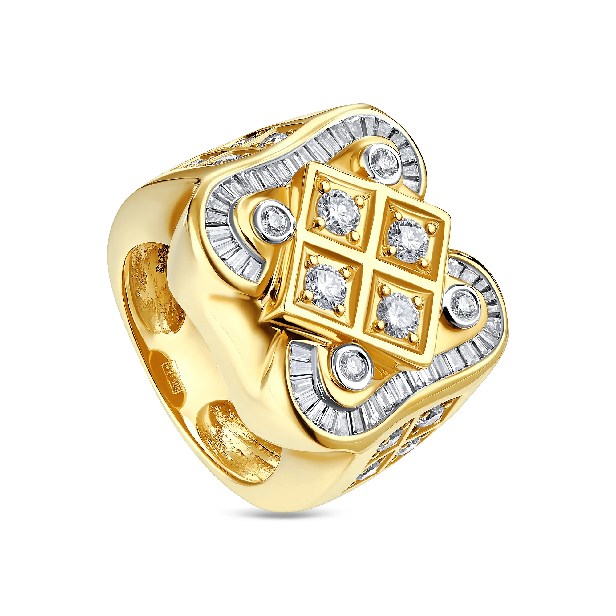 Мужские кольца из золота с бриллиантом