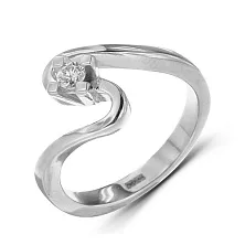 Женское кольцо из золота с бриллиантом по цене от 78 384 ₽