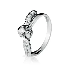 Женское кольцо из золота с бриллиантом по цене от 87 500 ₽