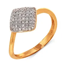 Женское кольцо из золота с бриллиантом по цене от 91 728 ₽
