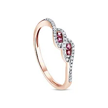 Женское кольцо из золота с бриллиантом и рубином по цене от 39 060 ₽