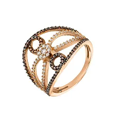 Женское кольцо из золота с фианитами по цене от 39 480 ₽