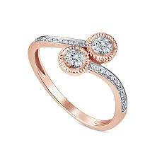 Женское кольцо из золота с бриллиантом по цене от 37 485 ₽
