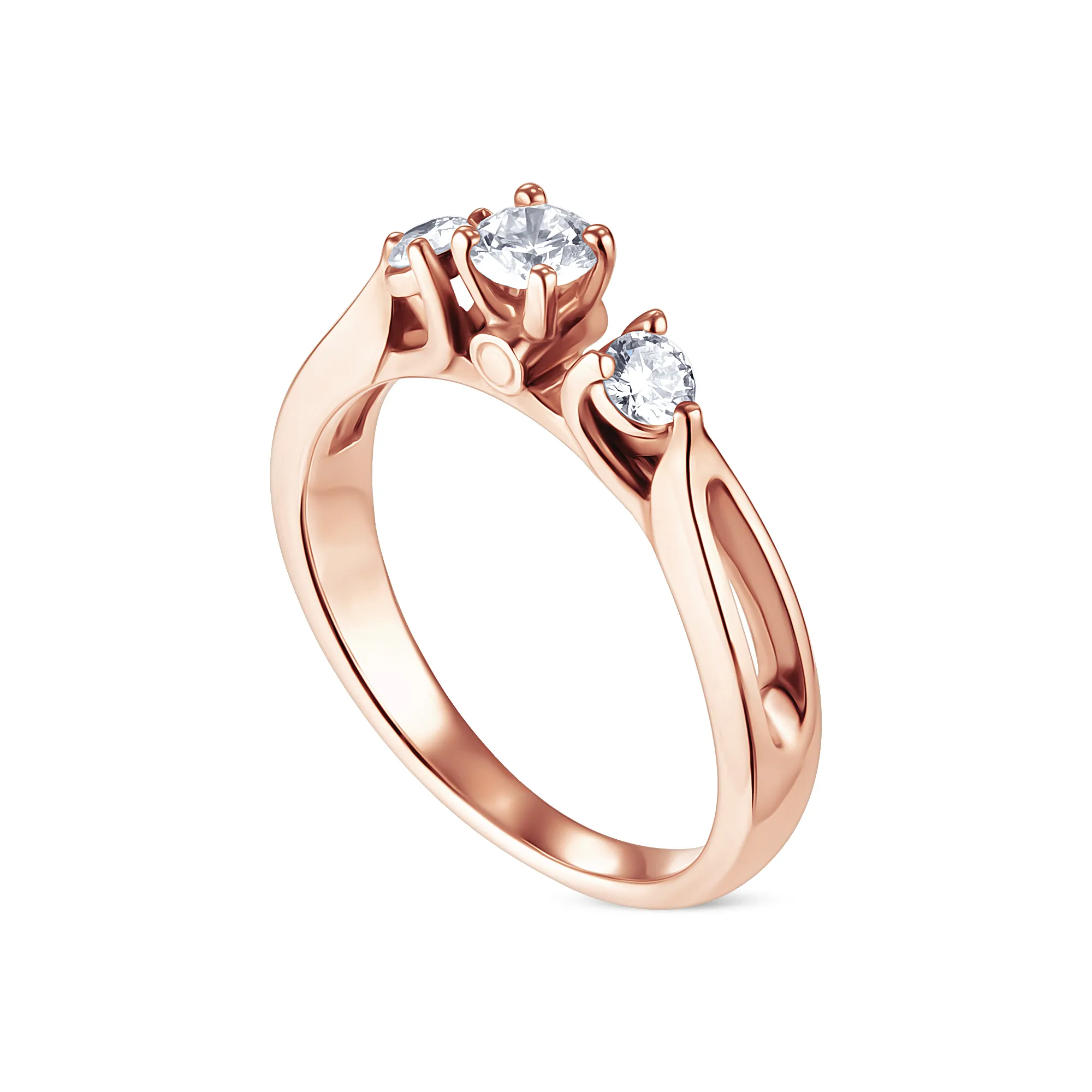 Женское кольцо из золота с бриллиантом