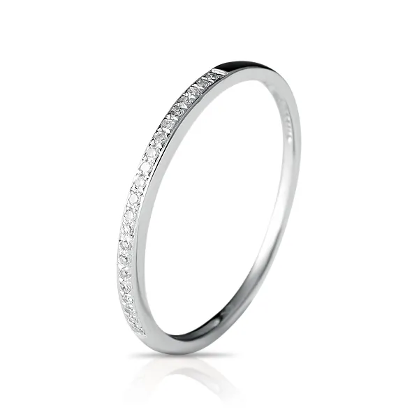 Женское кольцо из белого золота 585 пробы с бриллиантами размера 16,5