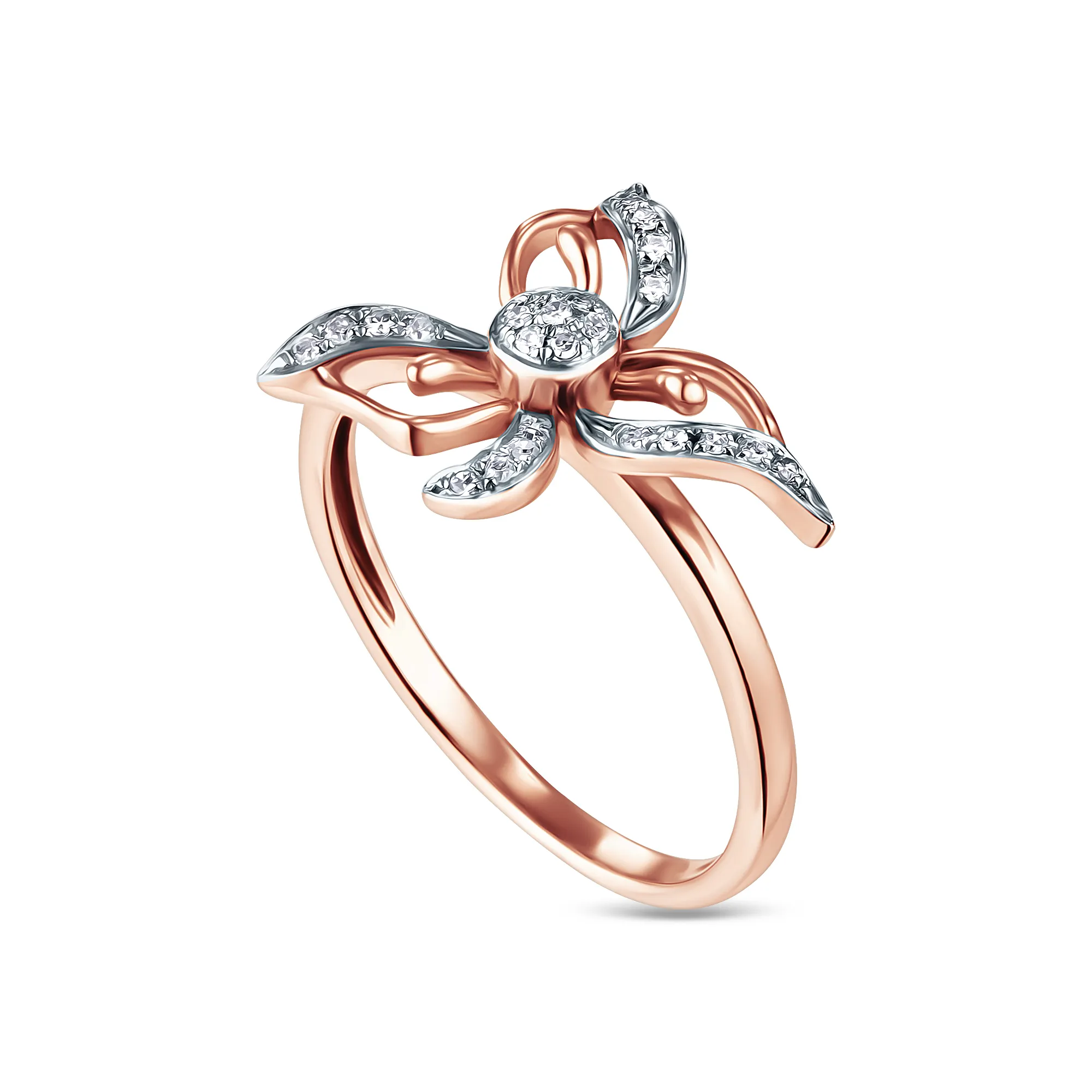 Женское кольцо из золота с бриллиантом