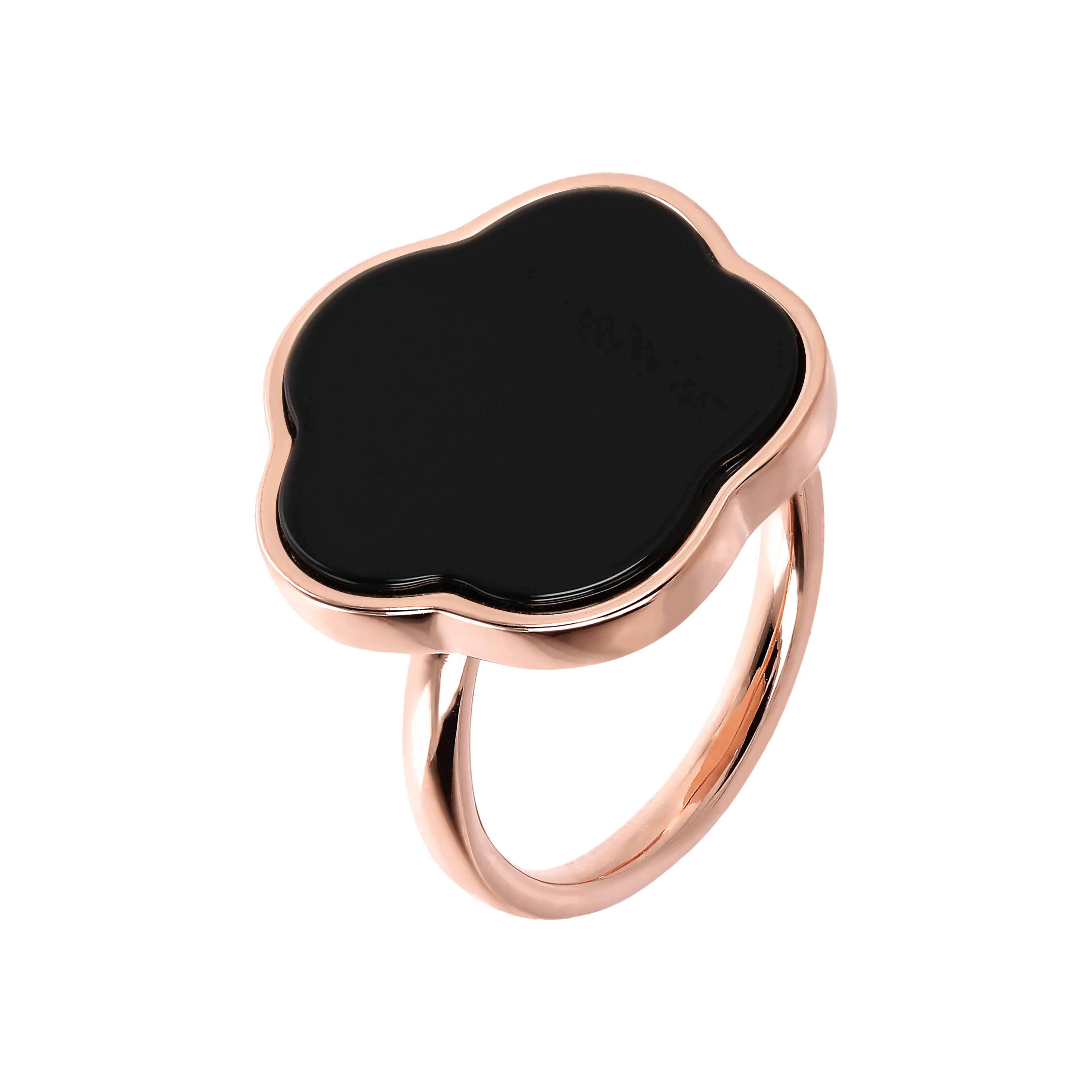 Женское кольцо из бронзы Bronzallure Alba ониксом