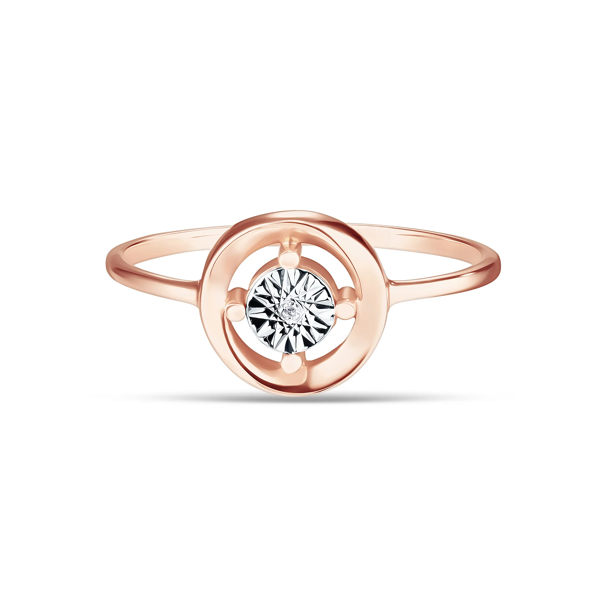 Женское кольцо из золота с бриллиантом