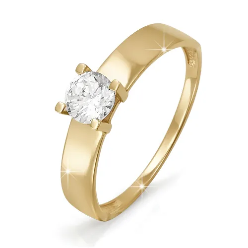 Женское кольцо из золота с фианитами