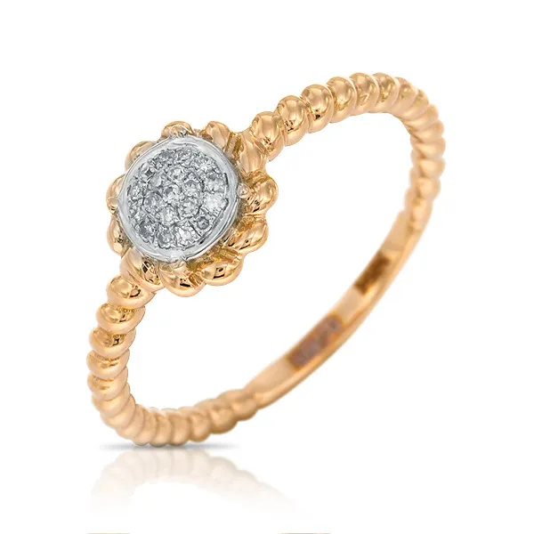 Женское кольцо из золота с бриллиантом