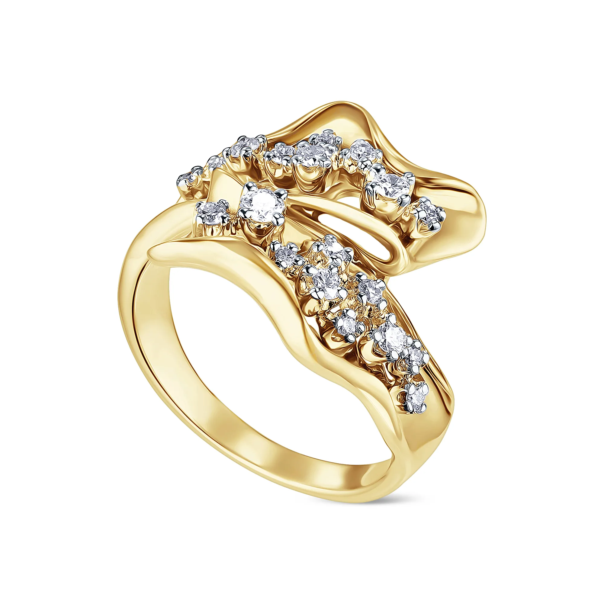 Женское кольцо из золота с бриллиантом