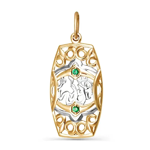 Подвеска из золота с фианитами