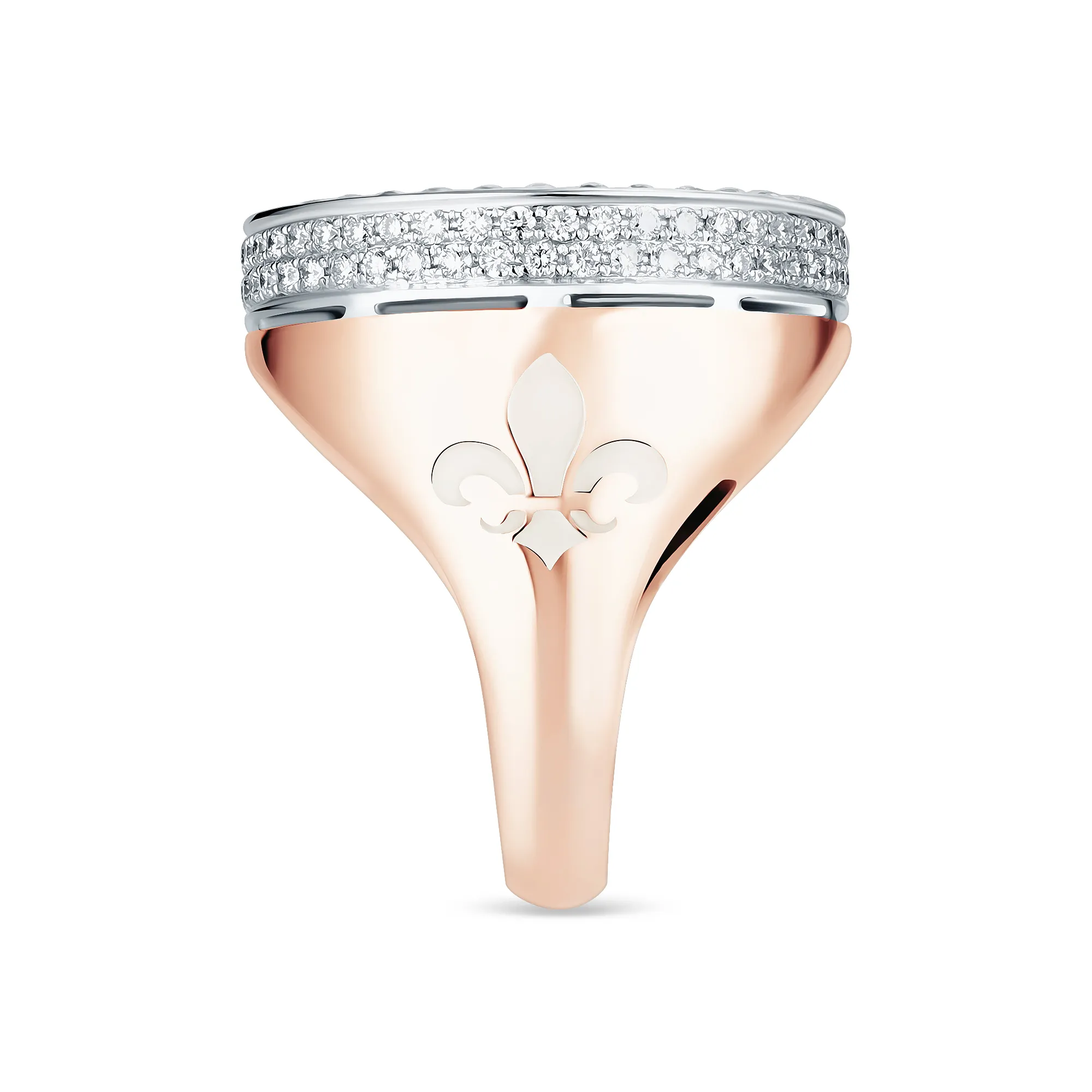 Женское кольцо из золота с бриллиантом и эмалью