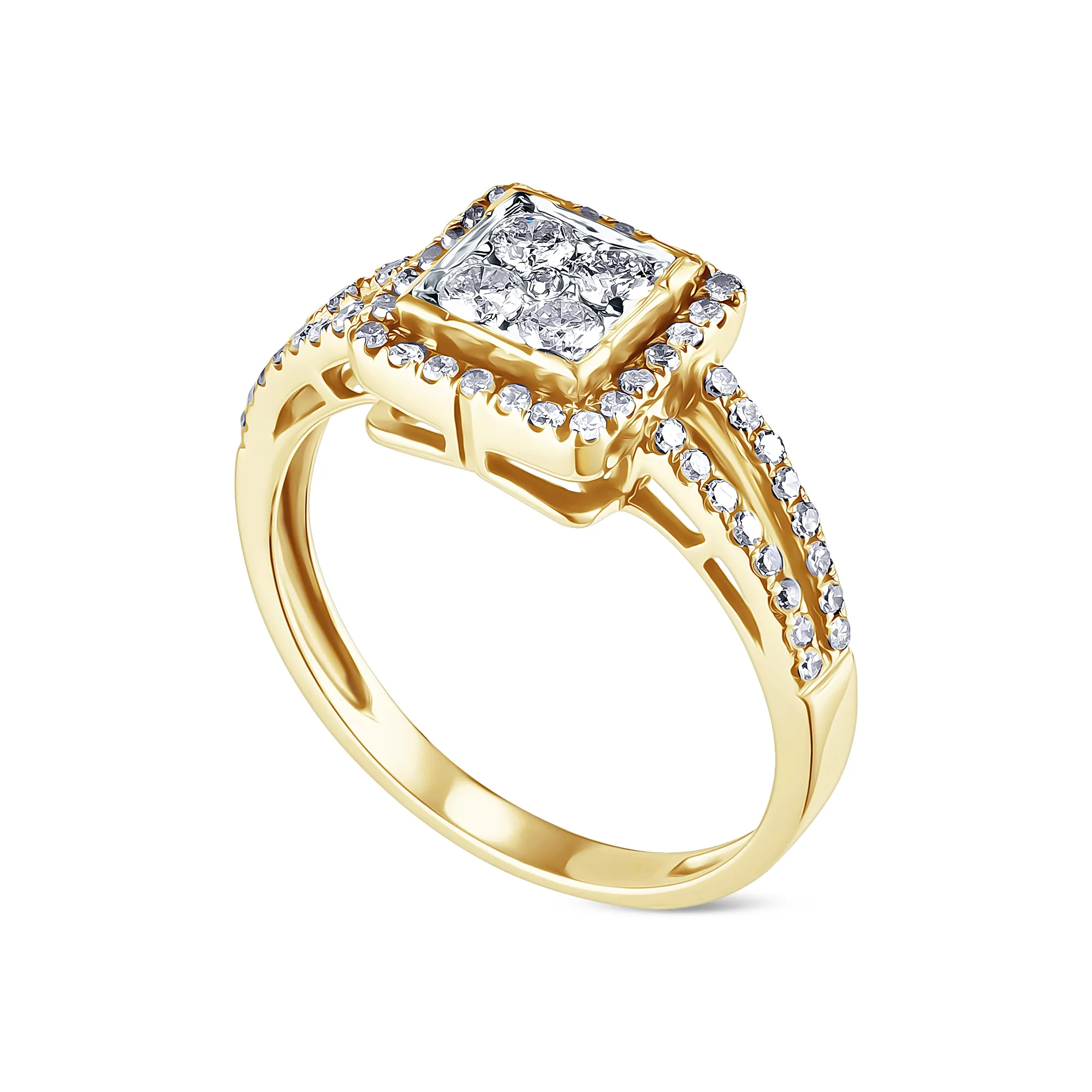 Женское кольцо из золота с бриллиантом