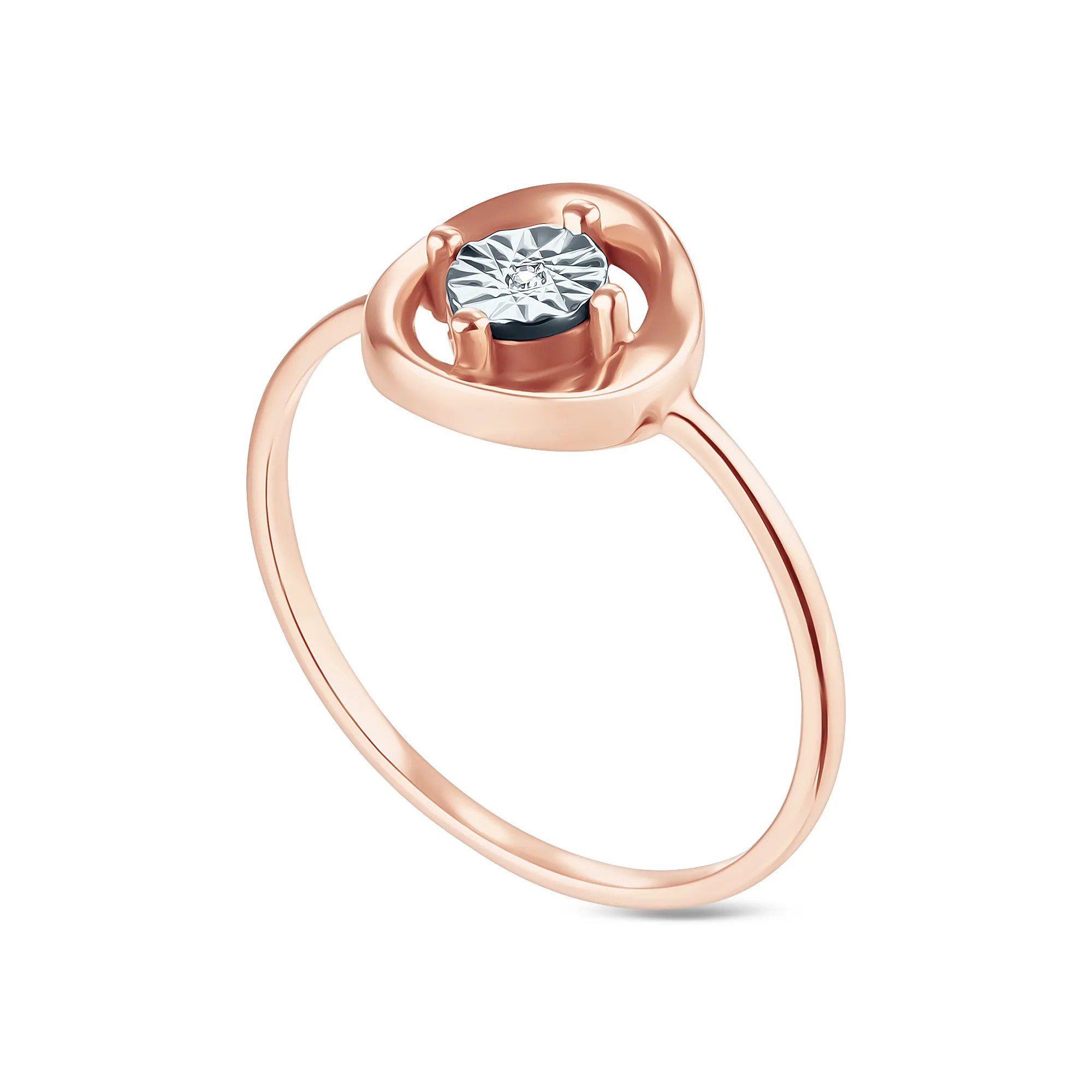 Женское кольцо из золота с бриллиантом