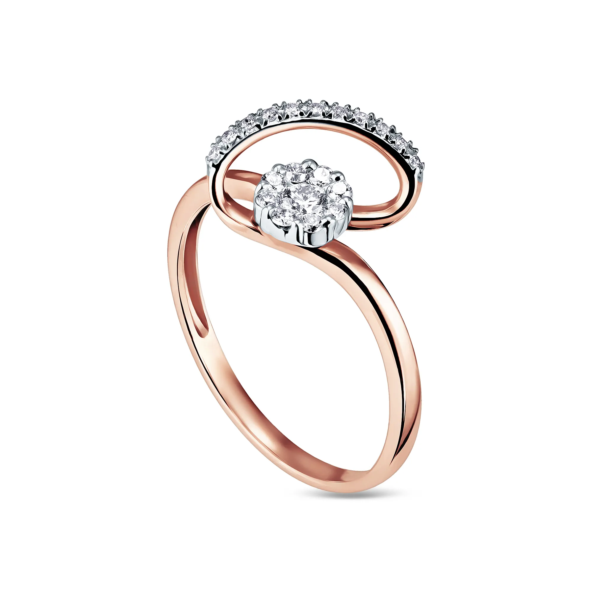 Женское кольцо из золота с бриллиантом