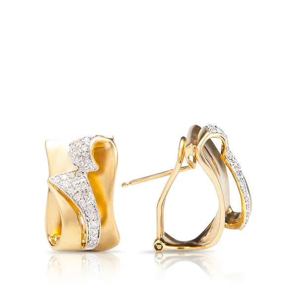 Женские серьги из золота с бриллиантом