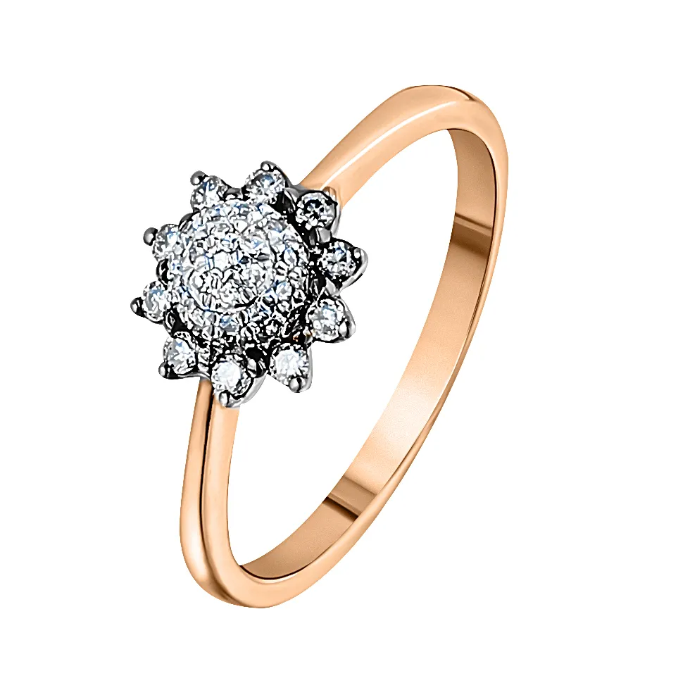 Женское кольцо из золота с бриллиантом