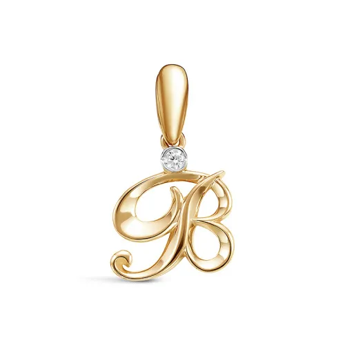 Подвеска из золота с фианитами