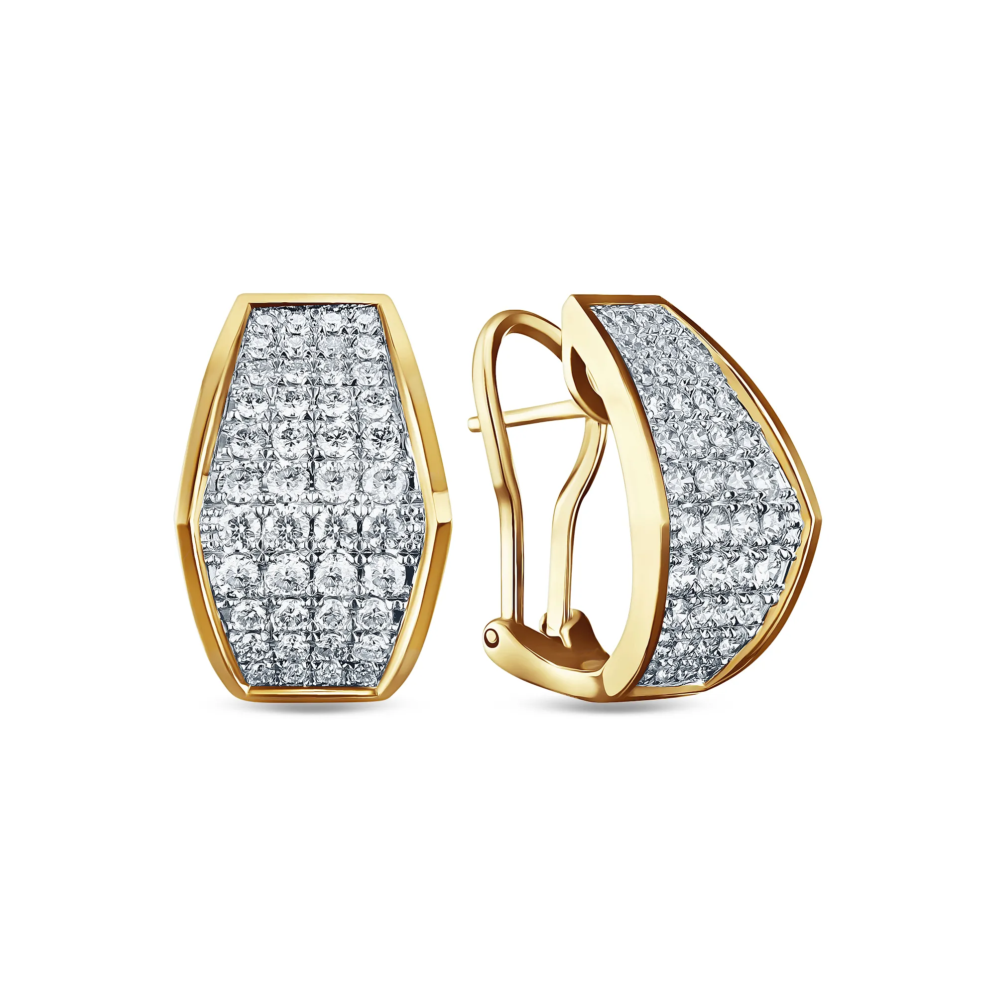 Женские серьги из золота с бриллиантом