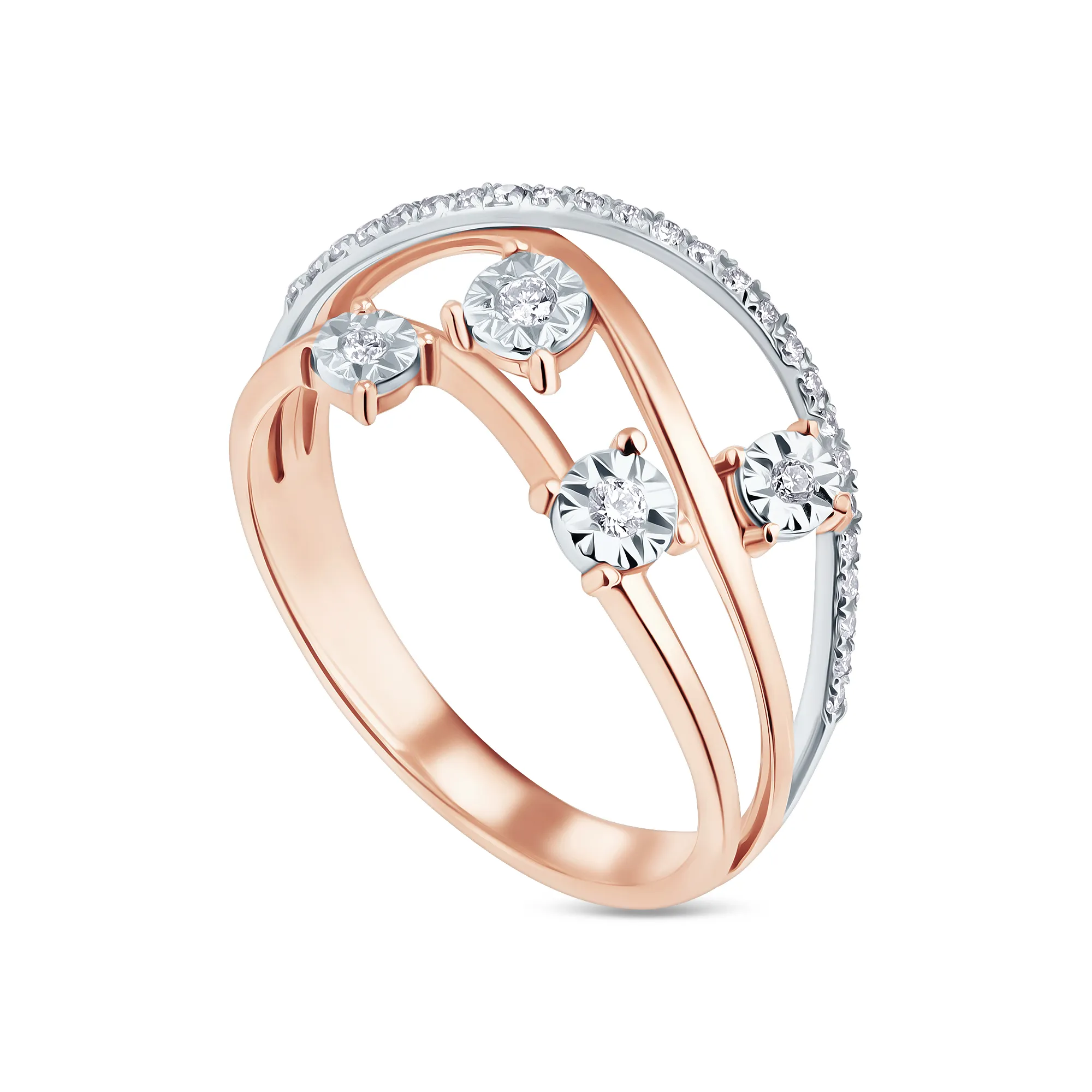 Женское кольцо из золота с бриллиантом