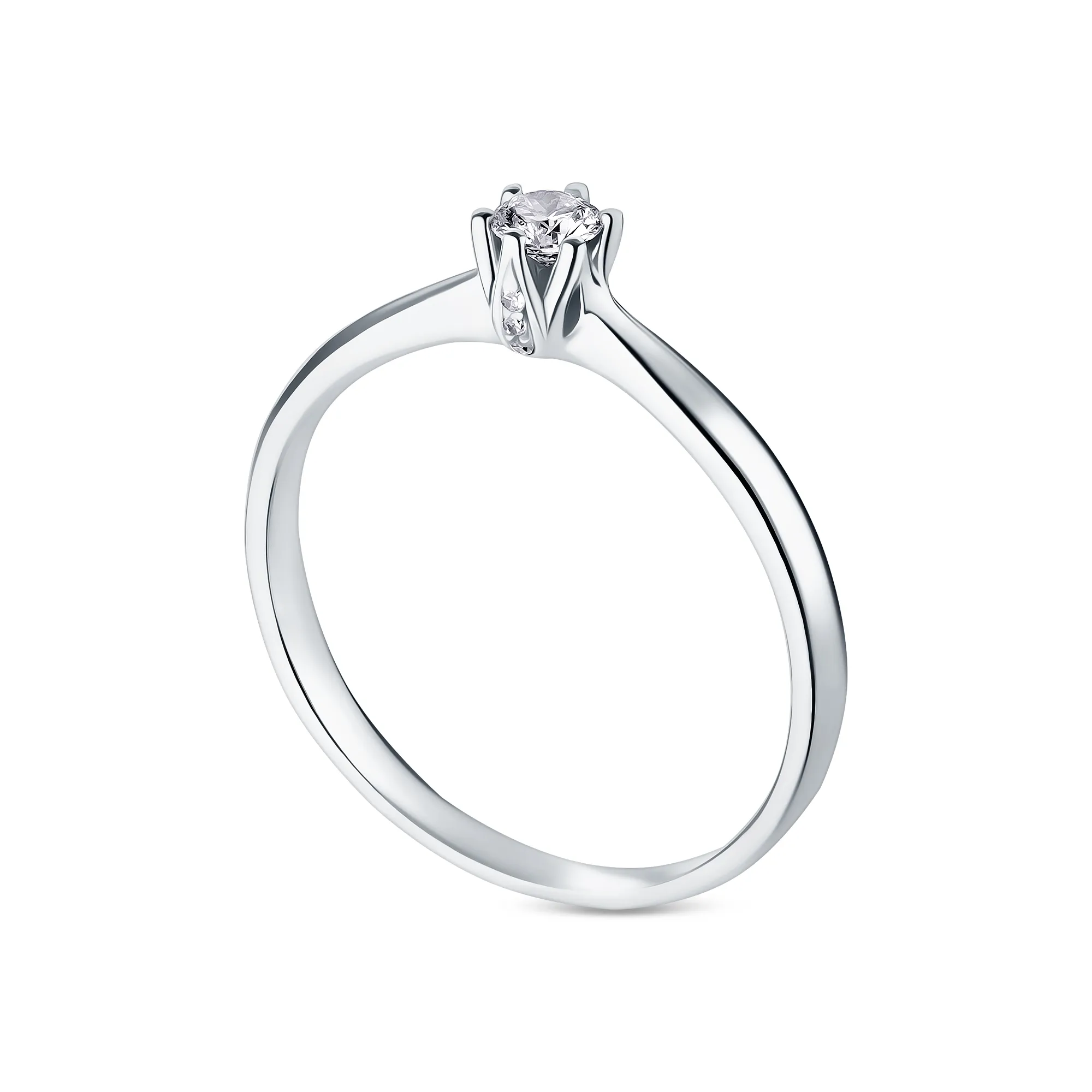 Женское кольцо из золота с бриллиантом