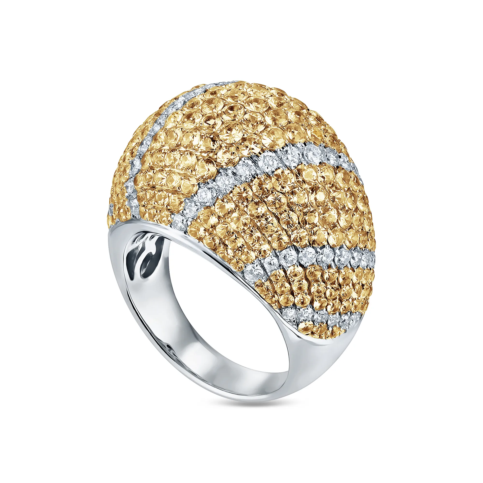 Кольцо из золота с бриллиантом и сапфиром