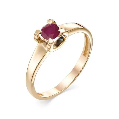 Женское кольцо из золота с рубином