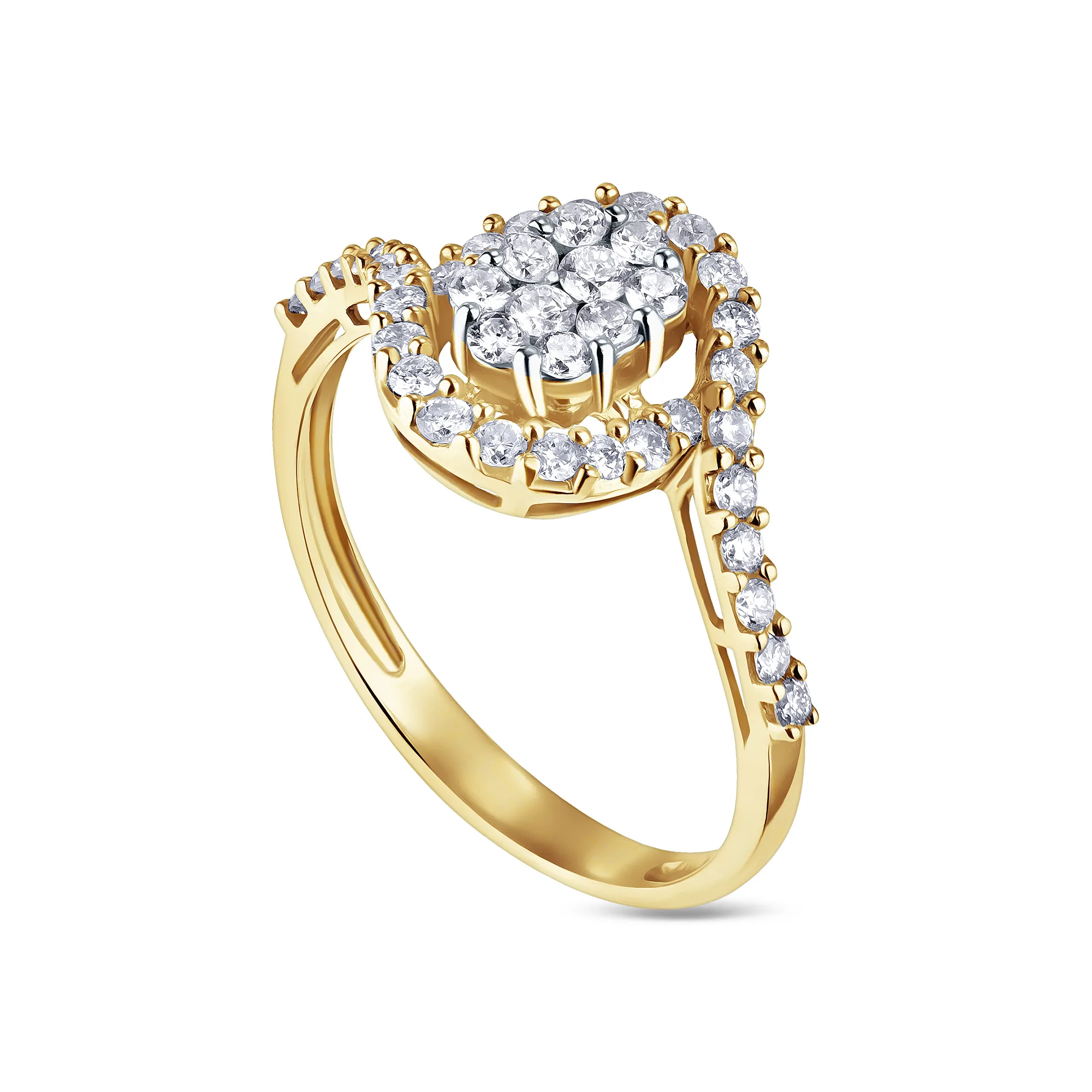 Женское кольцо из золота с бриллиантом