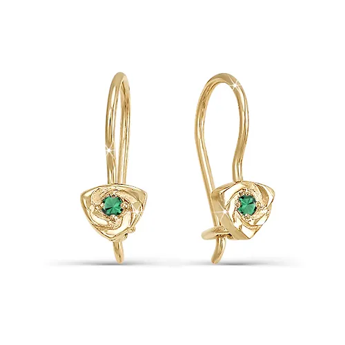 Детские серьги из золота с фианитами