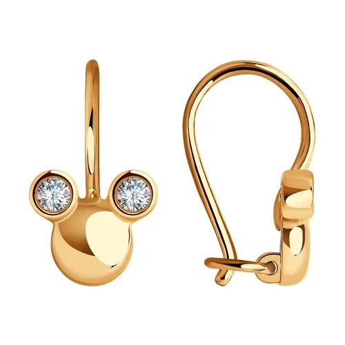 Детские серьги из золота