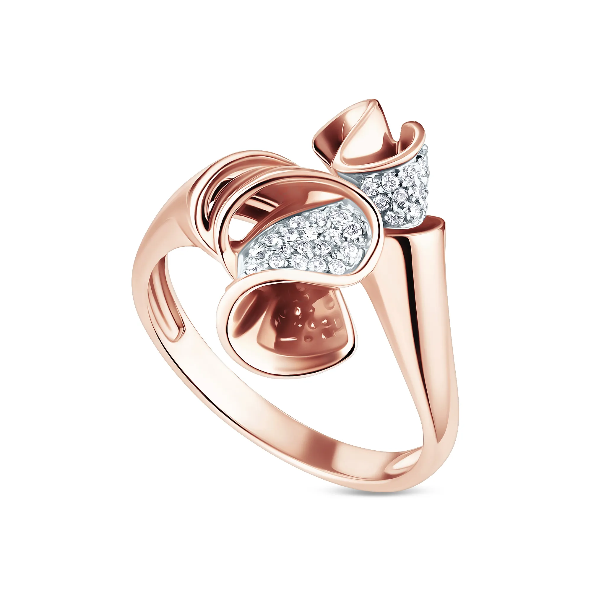 Женское кольцо из золота с бриллиантом