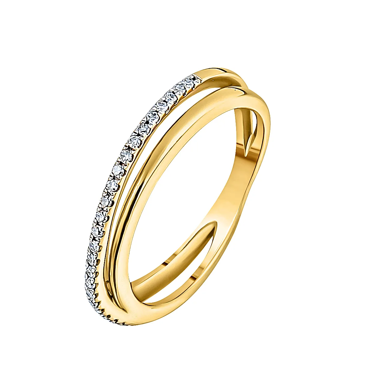 Женское кольцо из золота с бриллиантом