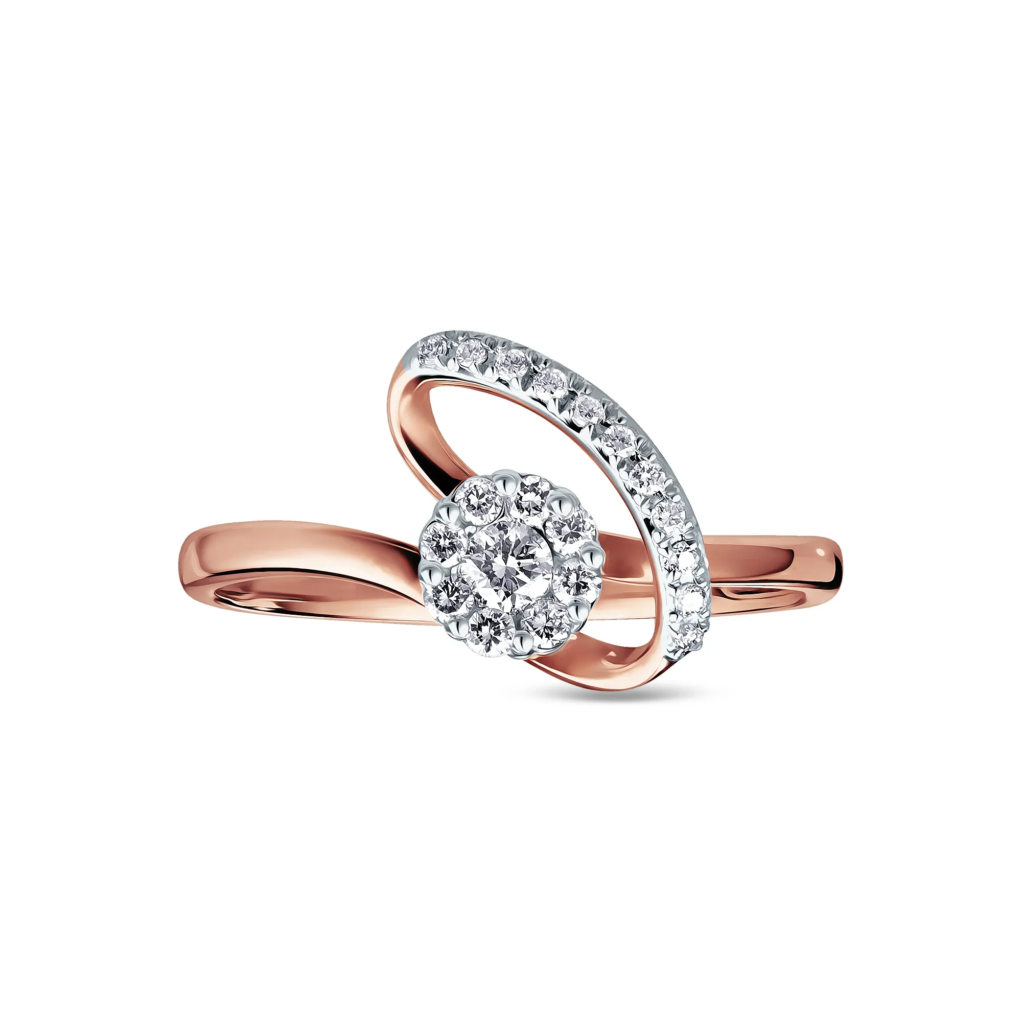 Женское кольцо из золота с бриллиантом