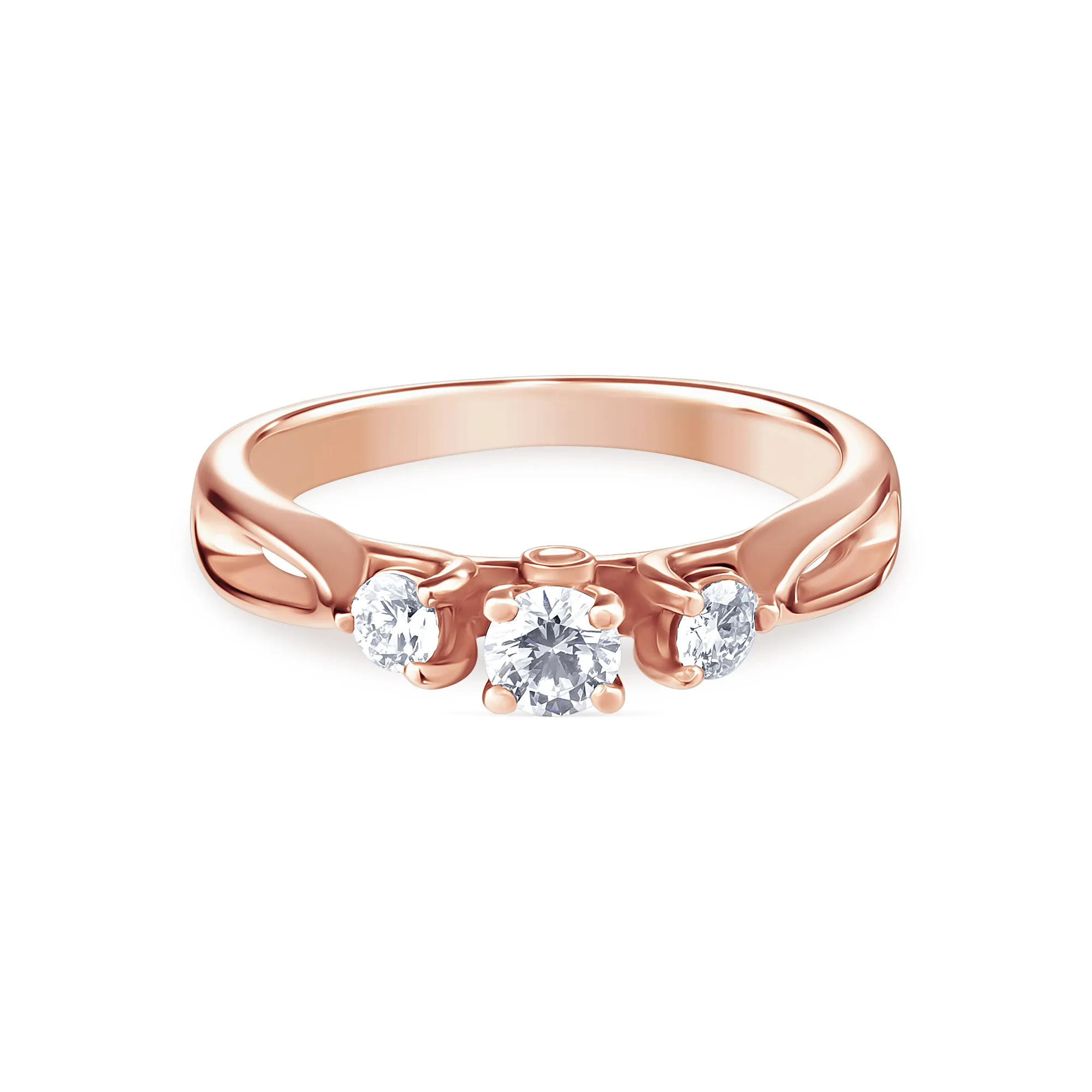 Женское кольцо из золота с бриллиантом