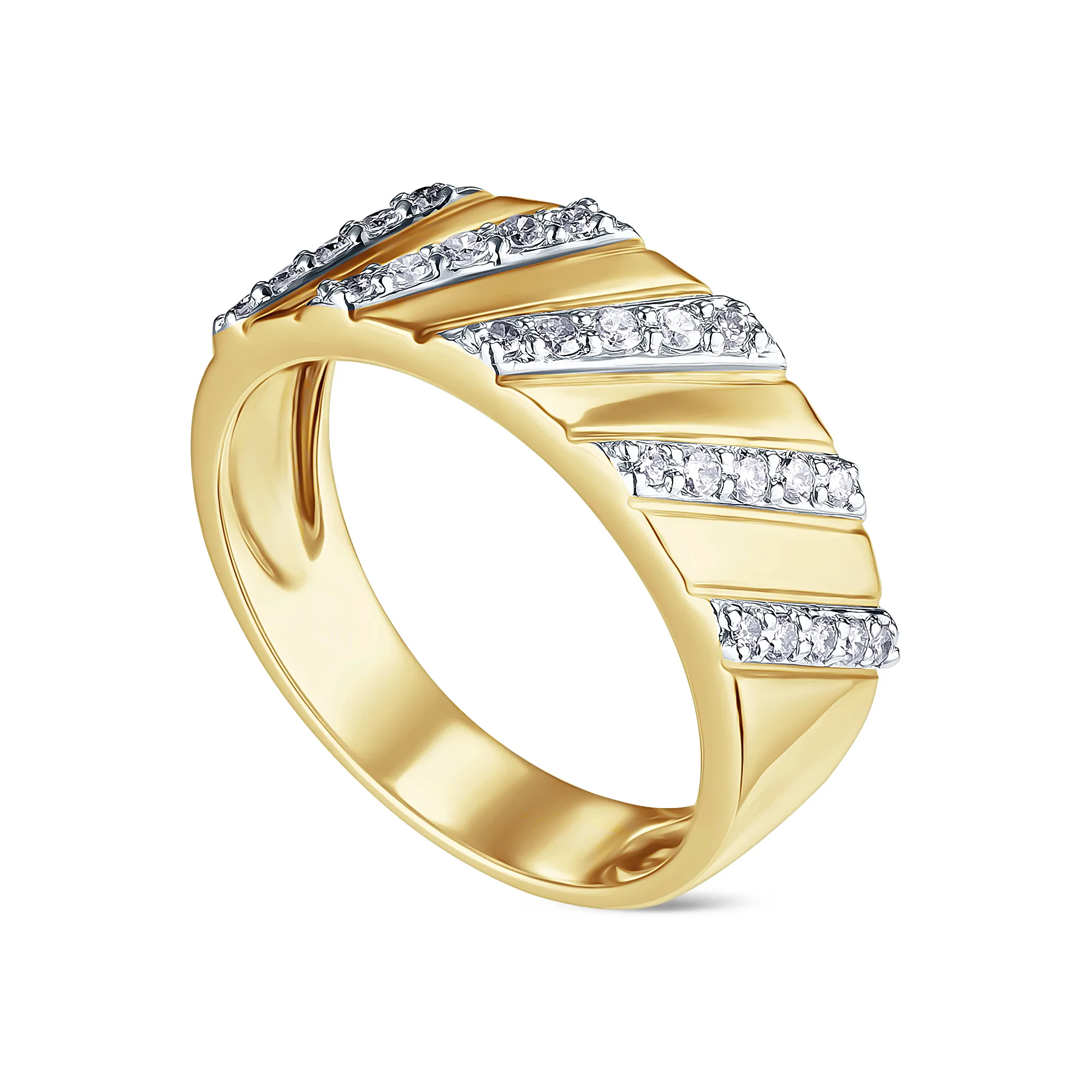 Женское кольцо из золота с бриллиантом