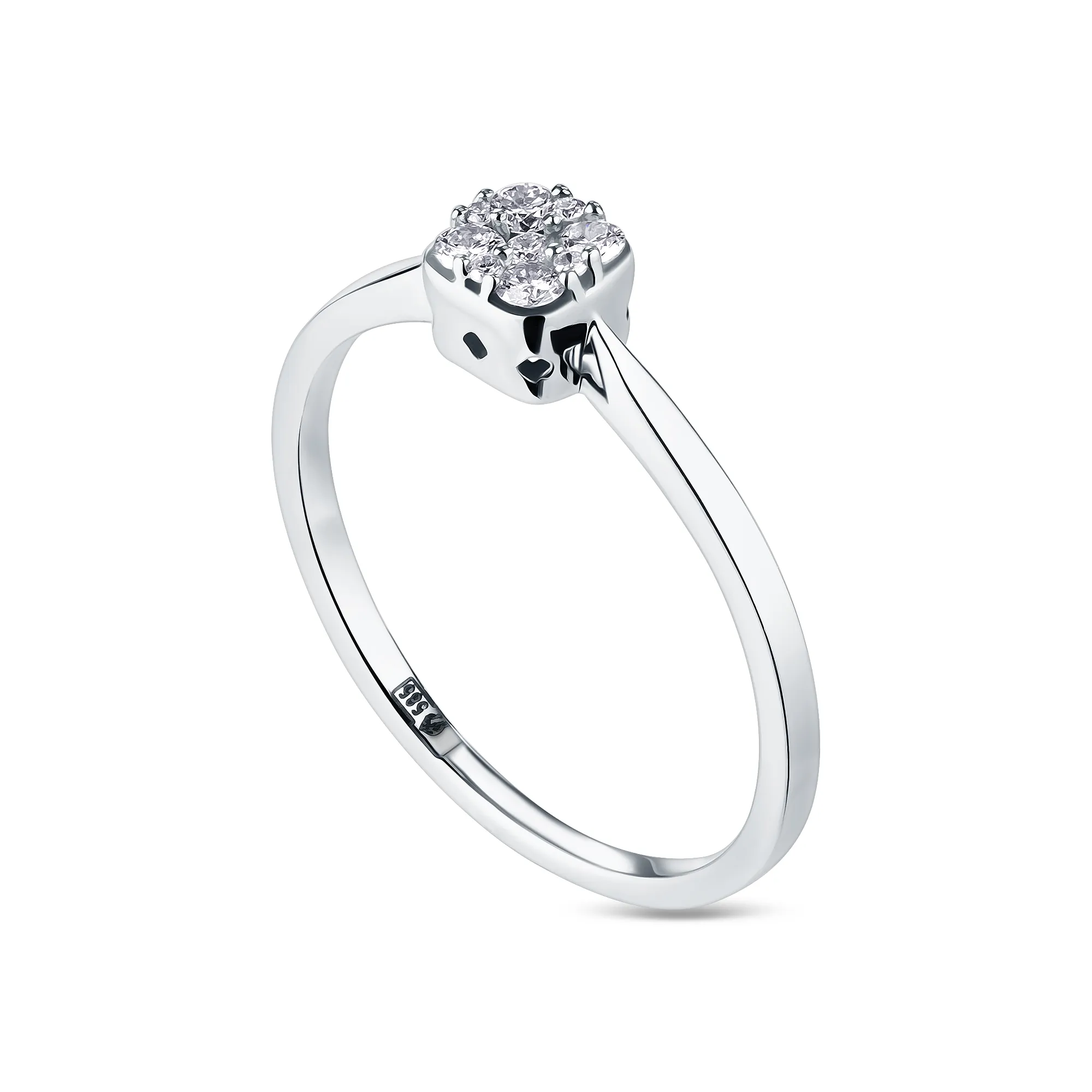 Женское кольцо из золота с бриллиантом