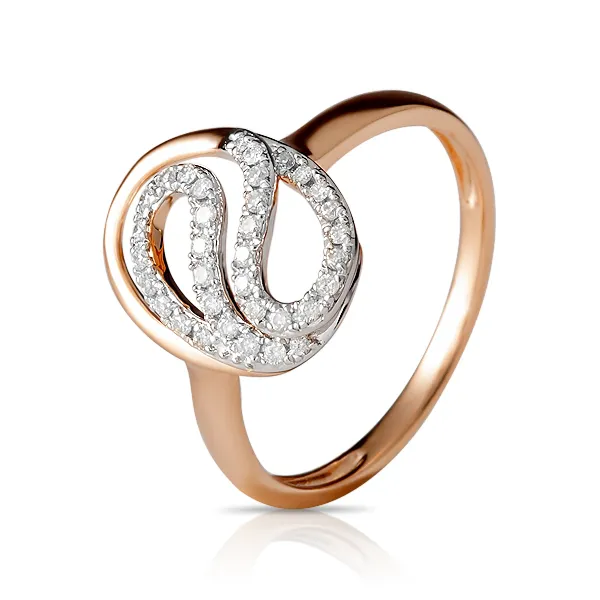 Женское кольцо из золота с бриллиантом