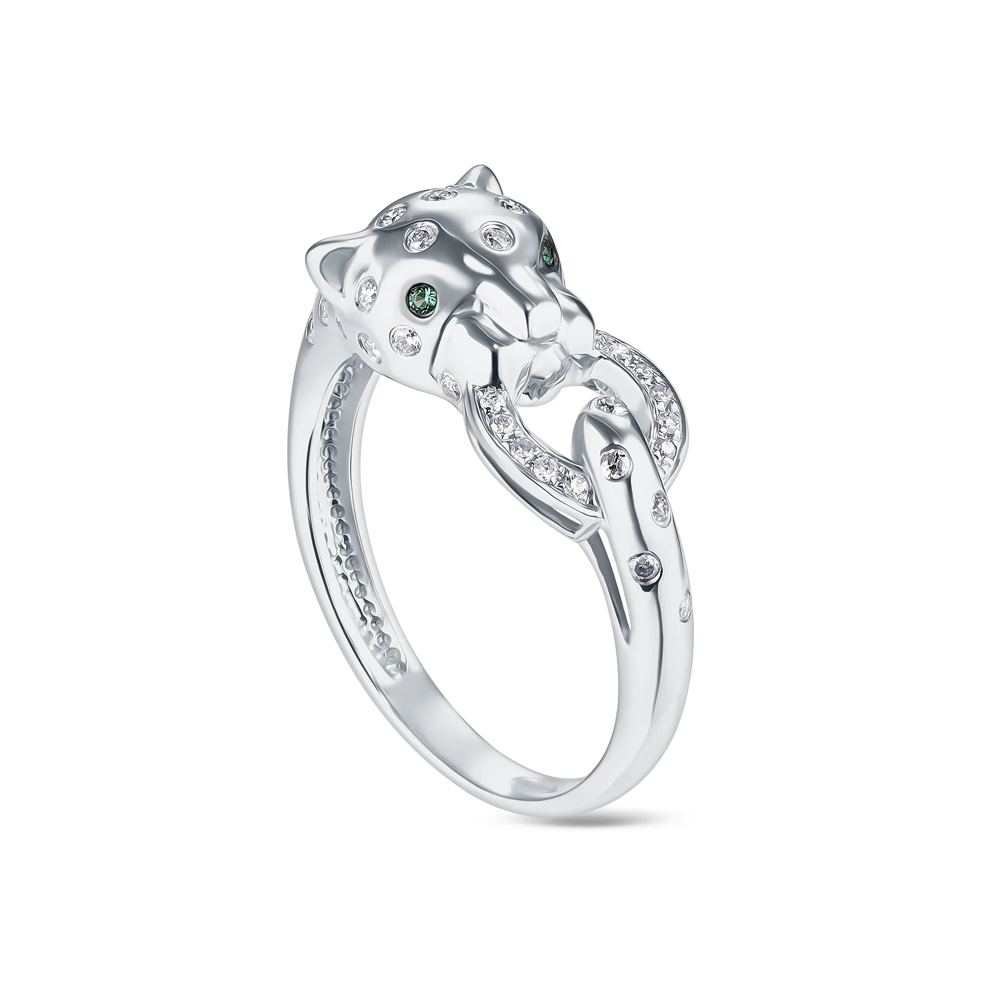 Женское кольцо из золота с бриллиантом и гранатом