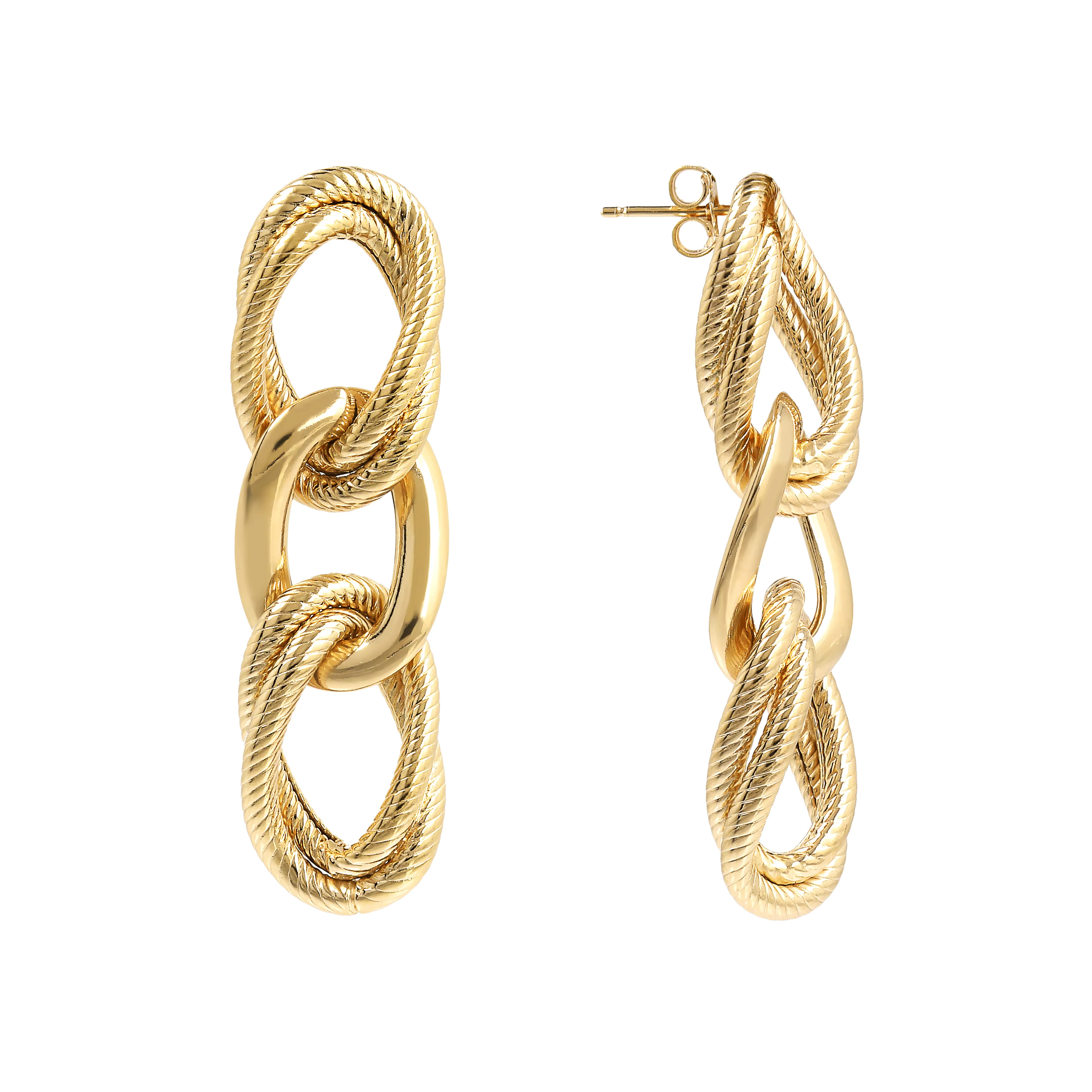 Женские серьги из бронзы Bronzallure Golden