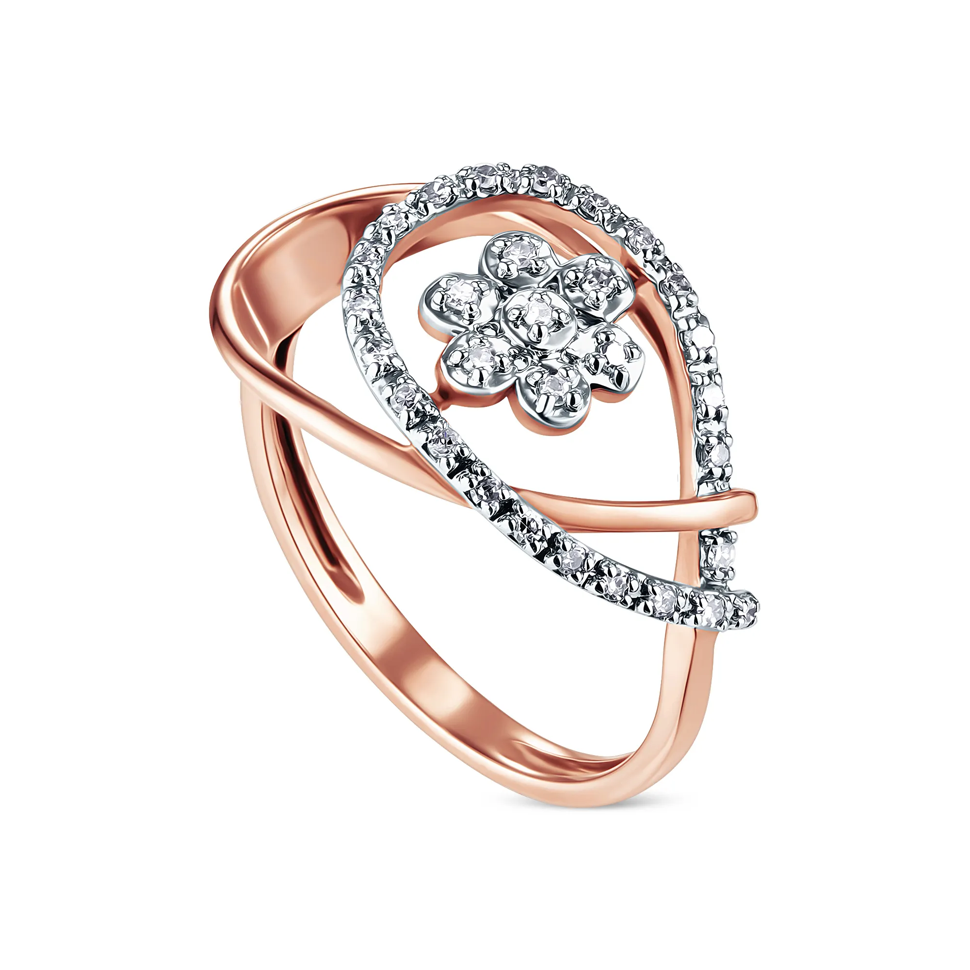 Женское кольцо из золота с бриллиантом