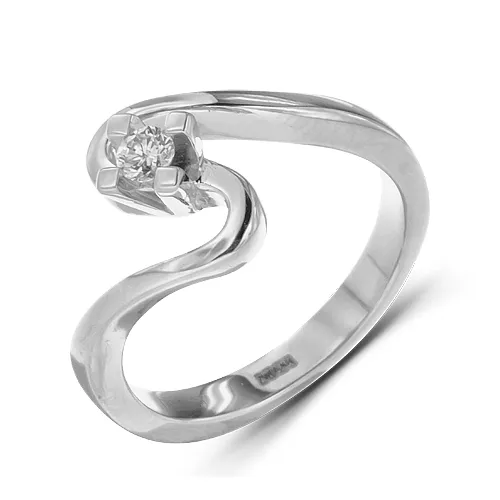 Женское кольцо из золота с бриллиантом