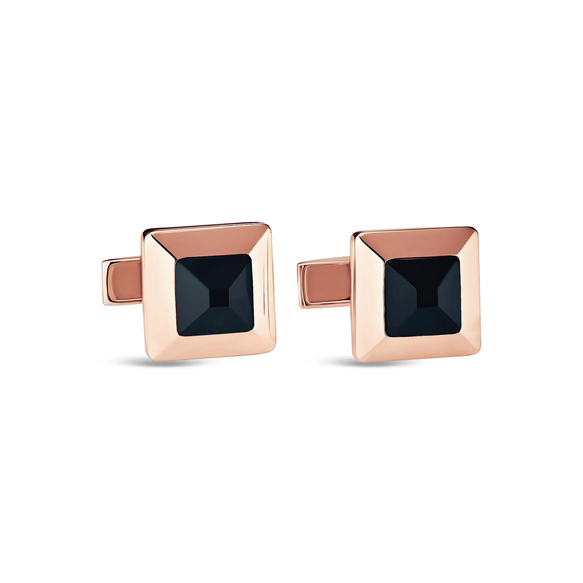 ЗАПОНКИ из золота с ониксом