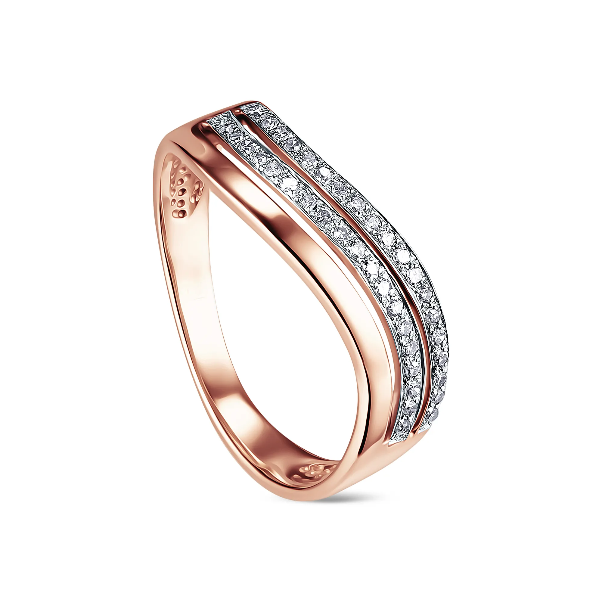 Женское кольцо из золота с бриллиантом