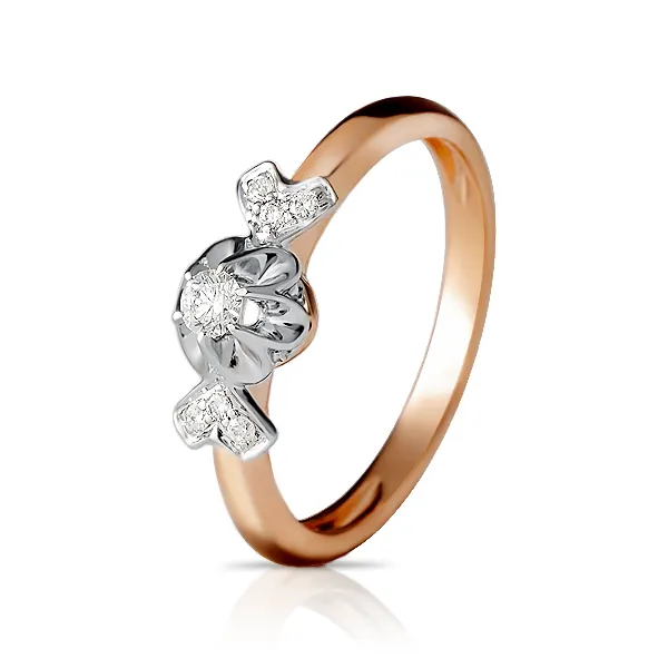 Женское кольцо из золота с бриллиантом