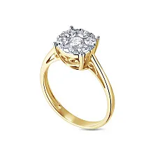 Женское кольцо из золота с бриллиантом по цене от 108 528 ₽