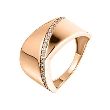 Женское кольцо из золота с фианитами по цене от 47 040 ₽