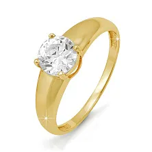 Женское кольцо из золота с фианитами по цене от 17 625 ₽