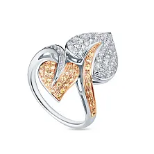 Женское кольцо из золота с бриллиантом и сапфиром по цене от 327 600 ₽