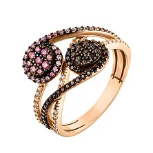 Женское кольцо из золота Tesoro Amore с фианитами по цене от 47 250 ₽